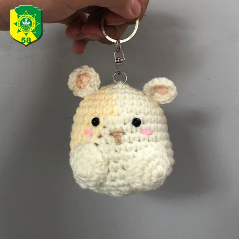 Amigurumi Hamster Keychain