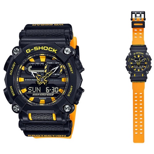 Jam Tangan Pria Casio G-Shock GA-900A-1A9DR Yellow Resin Strap Original