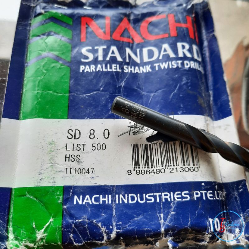 Mata Bor Besi Nachi 8 mm / Mata Bor Besi HSS Nachi 8 mm ASLI