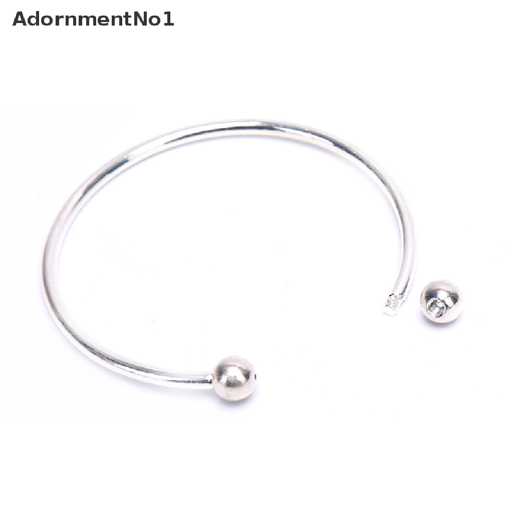 [AdornmentNo1] Fashion Silver Bracelet Women Base Bangle DIY Opening Bare Chain Jewelry Making [new]