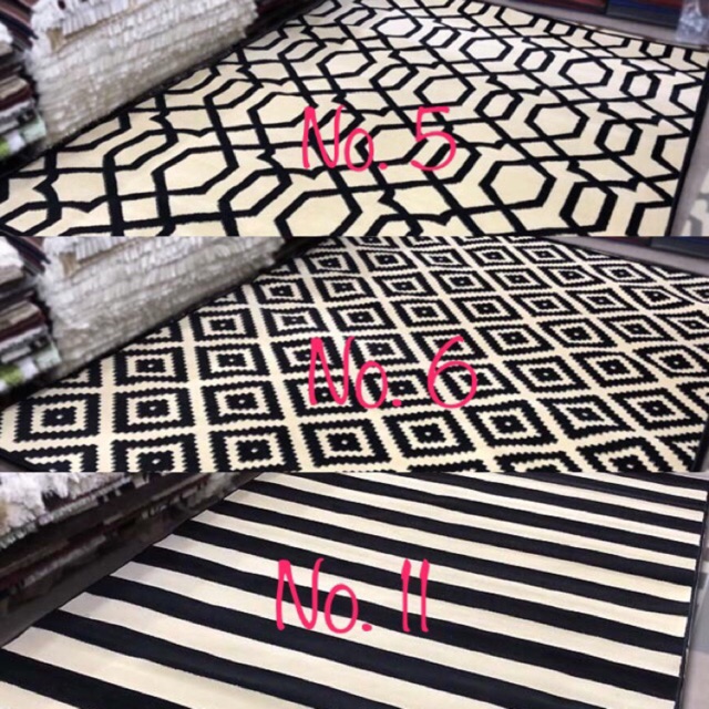 Karpet monochrome minimalis modern.