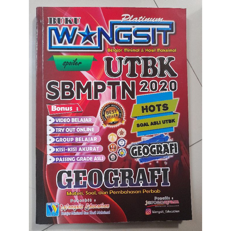 Buku wangsit utbk soshum geografi 2020 (Bekas)