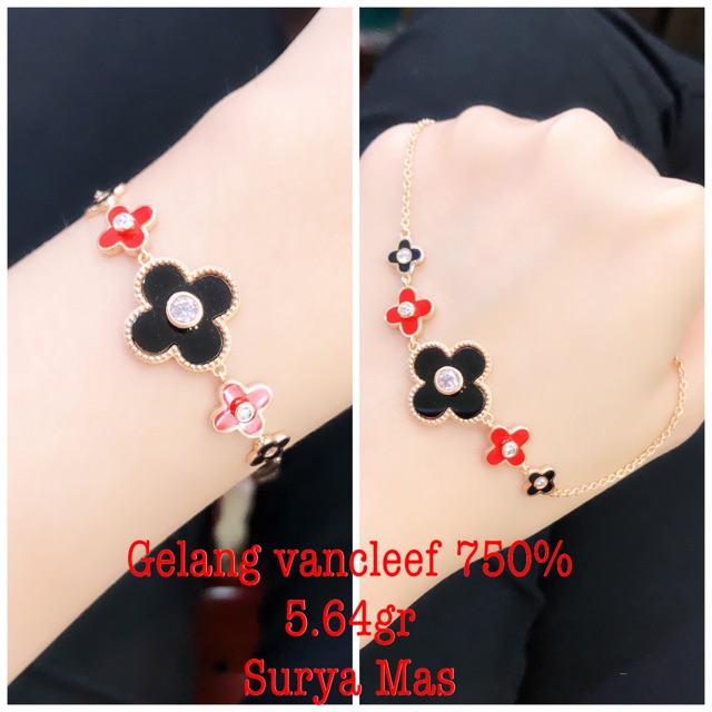 Gelang rantai emas 750%