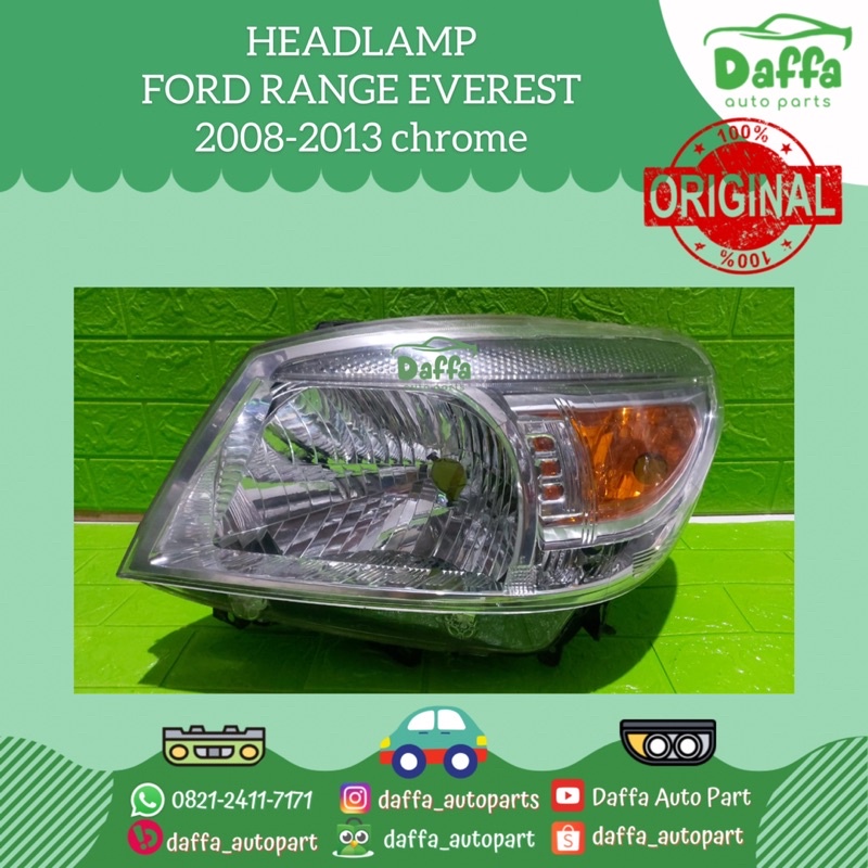 Headlamp Headlight Head Lamp Light Lampu Depan Utama Besar Mobil Ford Everest 2009 2010 2011 2012 20