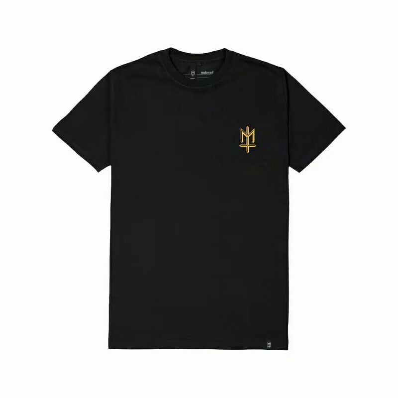 MATERNAL DISASTER TSHIRT LOGO YELLOW (TS 004 BLACK)