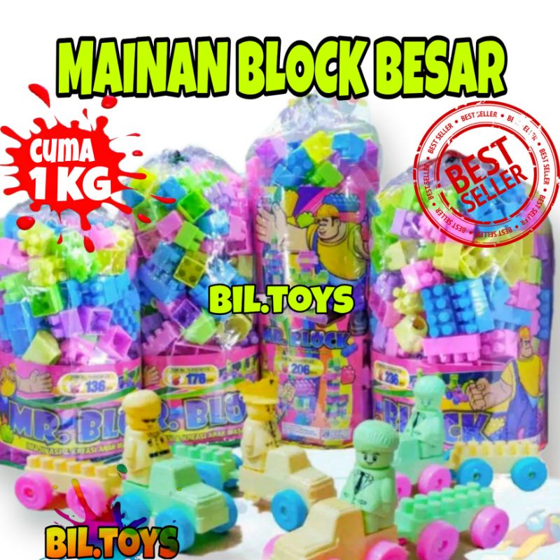 MAINAN ANAK BLOCKS BESAR MAINAN EDUKASI BALOK SUSUN BLOCK MR BLOCK 106 136 MAINAN KREATIF ANAK