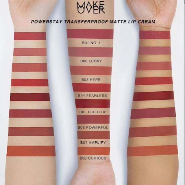 MAKE OVER Transferproof Matte Lipcream | Makeover Lip Cream Matte Lipstik Cair by AILIN