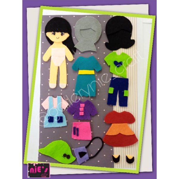 bongkar pasang boneka / orang orangan / boneka flanel / bepe bepean