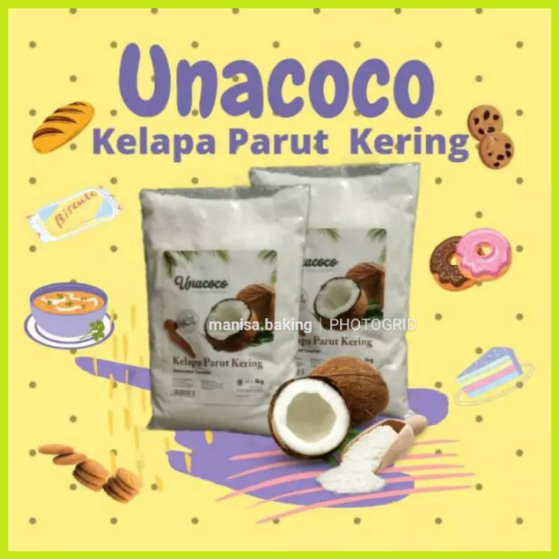 

KELAPA KERING UNACOCO 1 KG DESSICATED COCONUT 1 KG