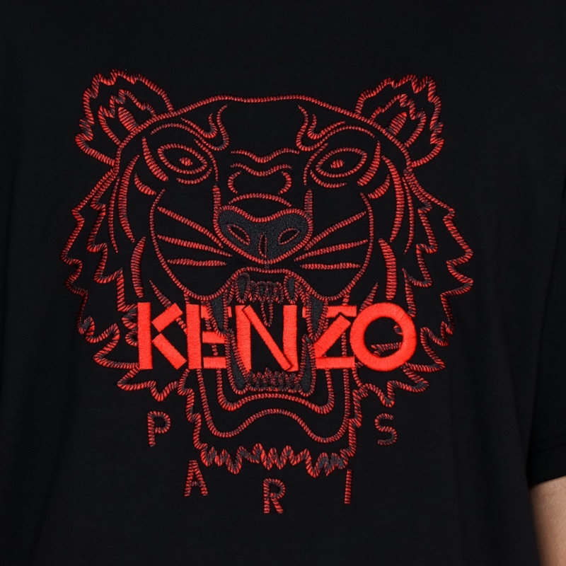 Ken. Tiger Tshirt Black Red