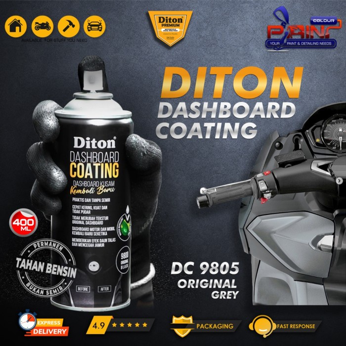 Cat Semprot DITON PREMIUM Dashboard Coating 400 ml - 9805 Grey/Abu-abu