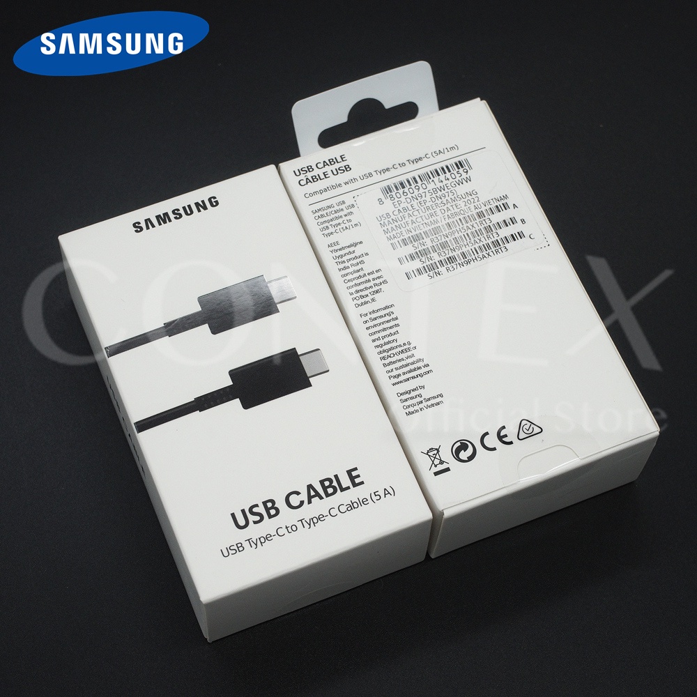 45W Kabel data Samsung 5A Type C To Type C SUPER FAST CHARGING ORIGINAL 100%