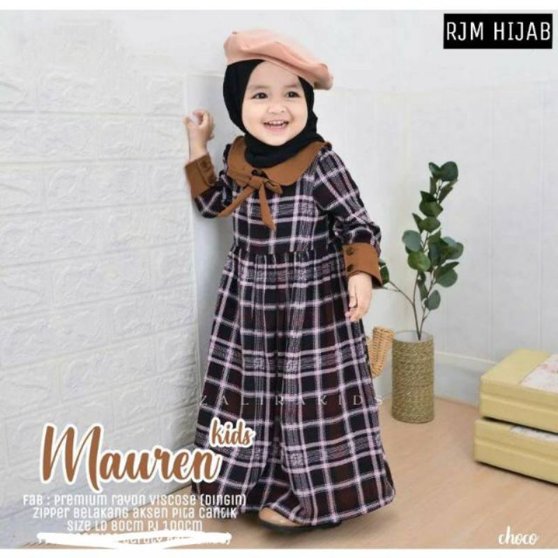(COD) HARGA GROSIR. GAMIS ANAK MAUREN (Tanpa pasmina) / GAMIS RAYON ANAK BEST SELLER / GAMIS ANAK PR
