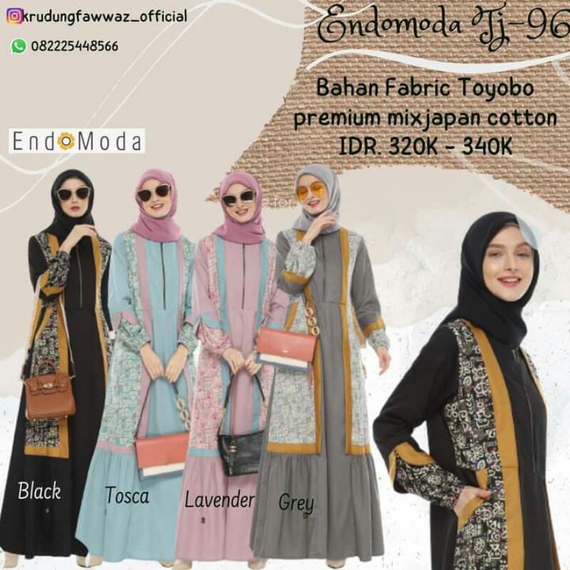 READY GAMIS ENDOMODA TJ 96 TERBARU ENDOMODA ORIGINAL