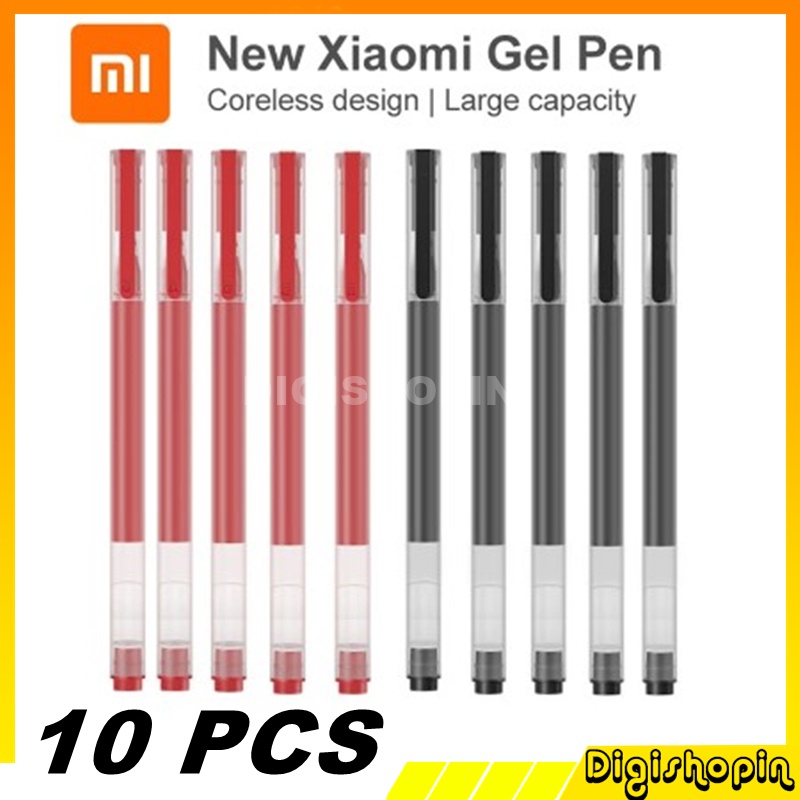 

Original Xiaomi Mi Jumbo Gel Ink Pen Pena Cair Pulpen 0.5mm 10 PCS Pulpen Xiaomi