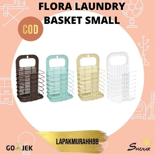 FLORA KERANJANG BAJU KOTOR GANTUNG LAUNDRY LIPAT DENGAN HOOK - TEMPAT BAJU KOTOR BY SHENAR