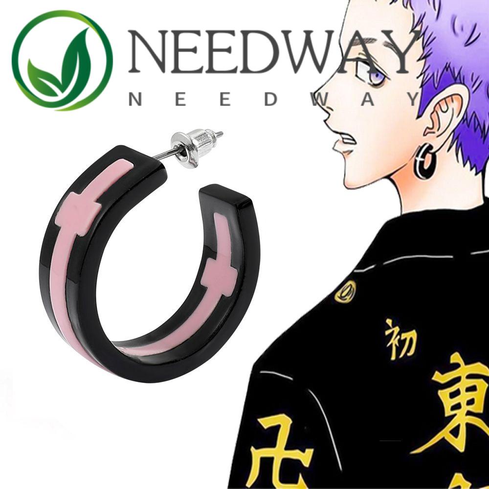 Needway  Unisex Anime Earrings Fashion Tokyo Revengers Anime Cosplay Props Women Saki Tetsuta Japanese Izana Acrylic Kurokawa Jewelry Accessories