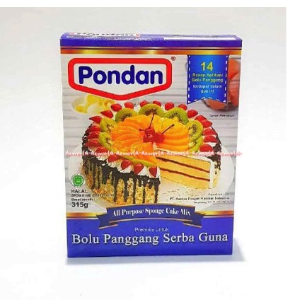 Pondan Sponge Cake Kue Spon 315gr Tepung Kue Instant Bolu Panggang Serba Guna Premiks Instan Membuat Kue Bolu Panggang