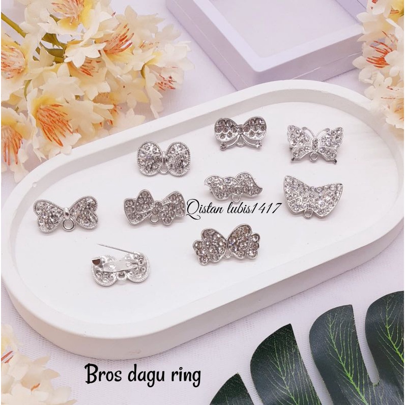 Bros dagu ring Silver kemasan ecer