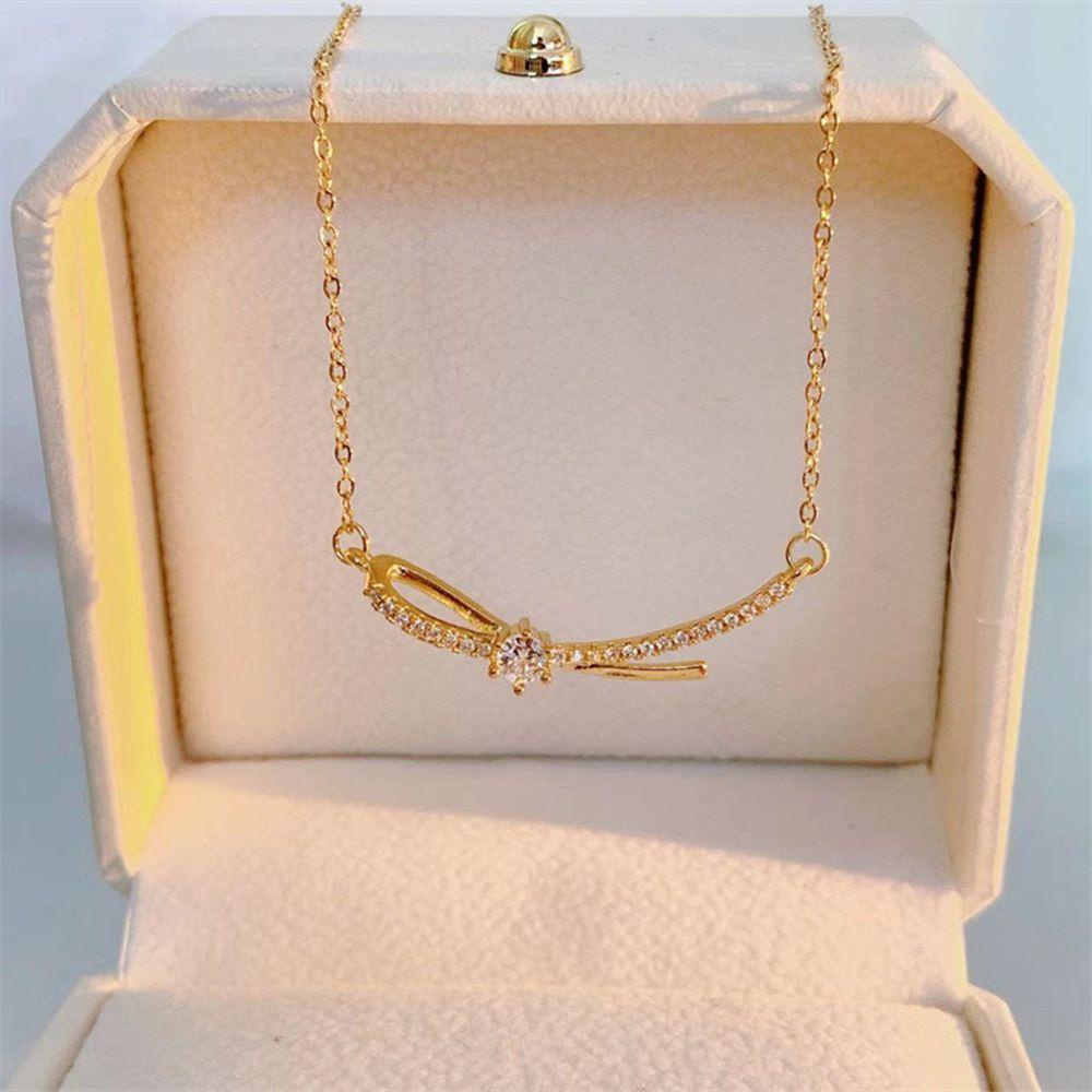 Mxbeauty Wanita Kalung Emas Indah Perhiasan Fashion Pacar Hadiah Liontin Kalung