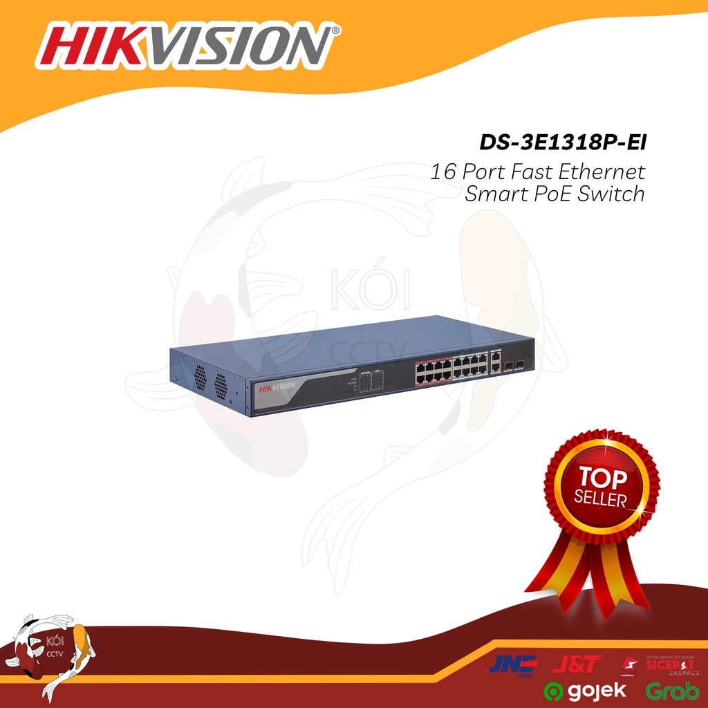 DS-3E1318P-EI - HIKVISION SMART POE SWITCH 16 PORT