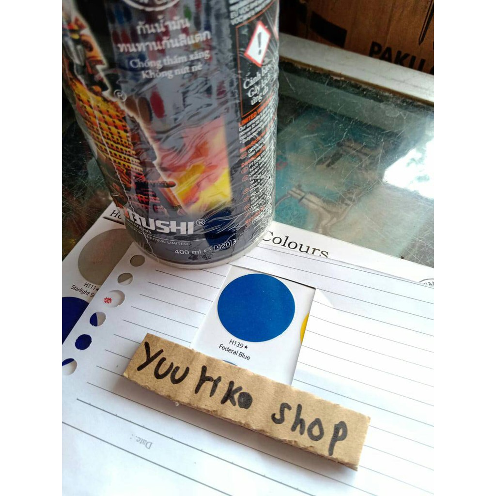 Pilok Samurai Cat Samurai Paint H139 federal blue Pilox Cat biru candy