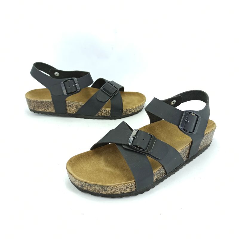 Sandal Birken Wanita Sendal Tali Gesper Motif Andis AF20