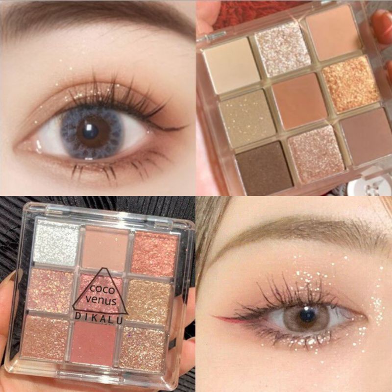 [BISA COD][ORIGINAL] DIKALU COCO VENUS EYESHADOW KOREAN LOOK 9 SHADES