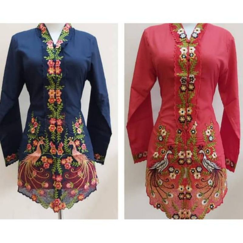 kebaya bordir lengan panjang /kebaya encim modern/kebaya encim jumbo/bordir jumbo