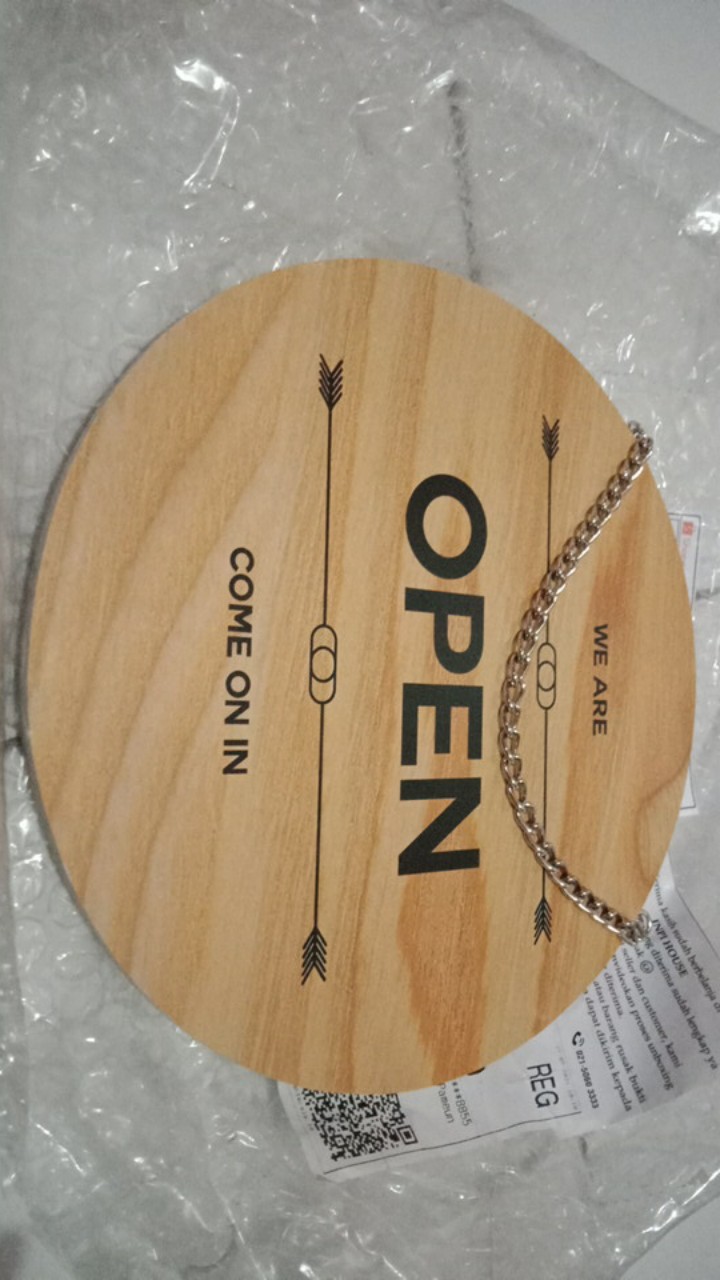 Papan Tanda Open Close - Sign System Toko - Pintu Toko