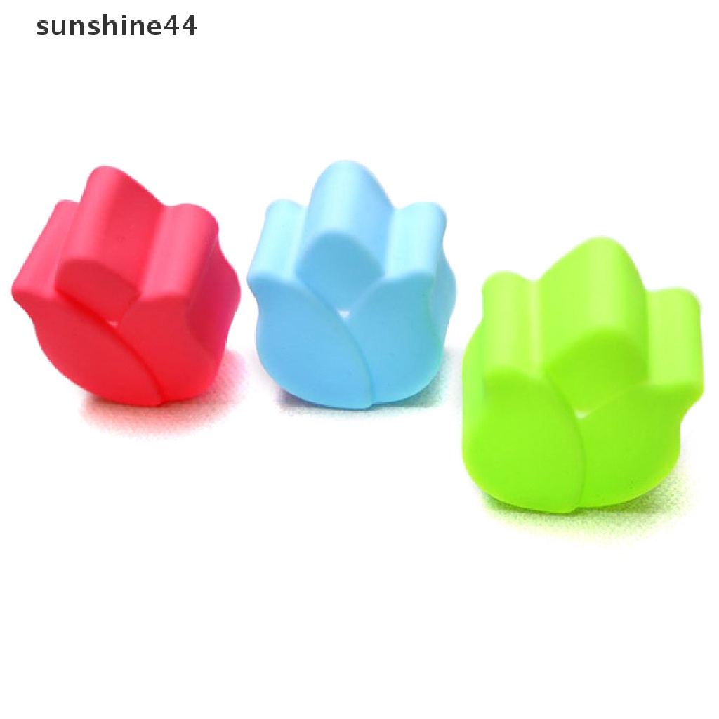 Sunshine 6PCS Cetakan Cupcake / Muffin / Cokelat Bentuk Bunga Tulip Bahan Silikon Ukuran 5cm