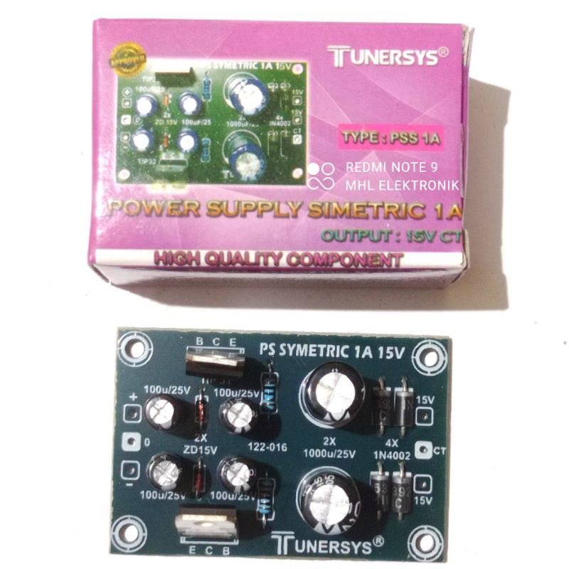 Jual Kit Power Supply Simetris 15 Volt CT 1A Tunersys | Shopee Indonesia