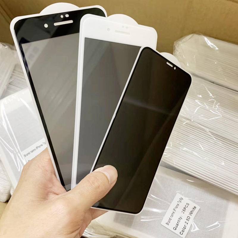 Pelindung Layar Tempered Glass 3D Anti Spy Untuk iPhone 14 13 12 Pro Max Mini 4 Plus