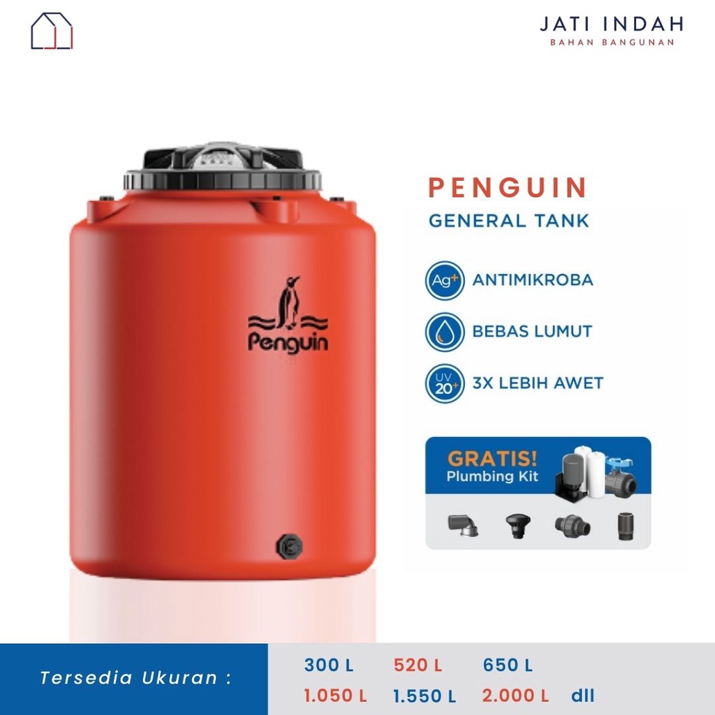 Penguin Tangki Air / Tandon / Toren 300 500 700 1000 2000 Liter