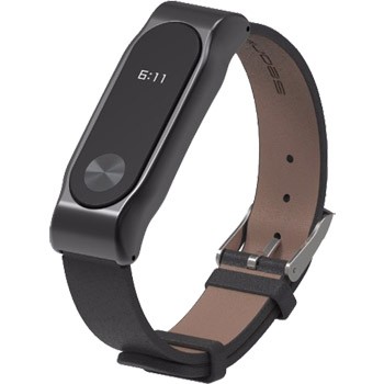 Xiaomi Band 2 Strap Clasic Buckle Leather Black