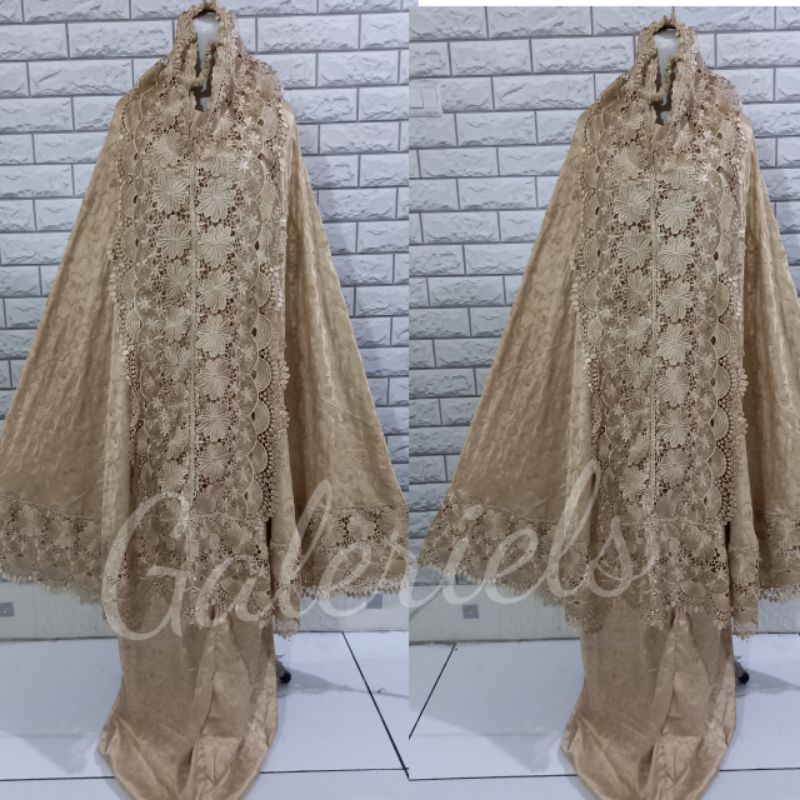 Mukena SUTRA PRADA RENDA KEIONG FULL BORDIR