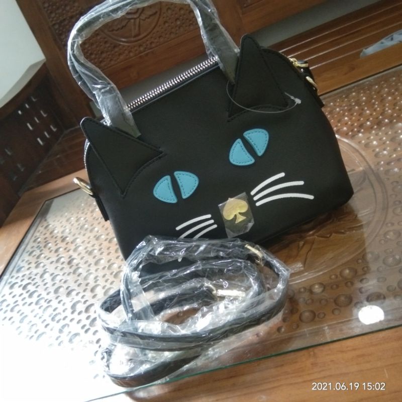 tas selempang wanita kate spade sling bag cat