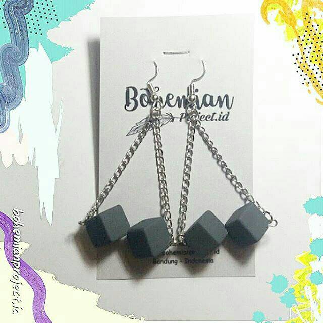 Anting dop warna soft pastel