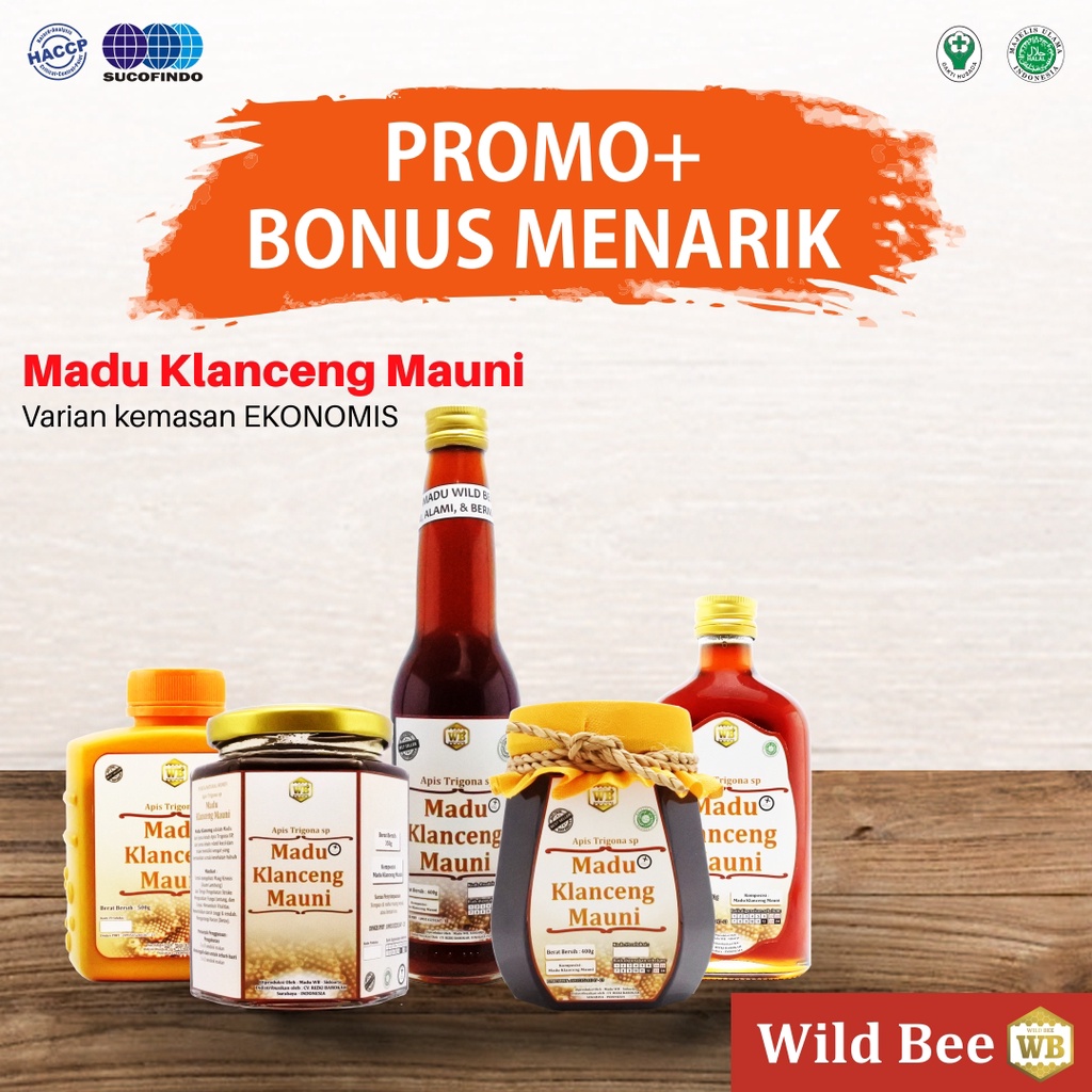 

Madu Klanceng Mauni - Lebah Apis Trigona - Garansi Murni & Asli 100% - Wild Bee - Kemasan Sedang