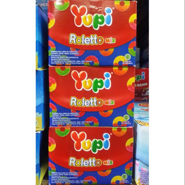 YUPI ROLETTO MIX BOX - ( HARGA 1 DUS ISI 12 BOX )