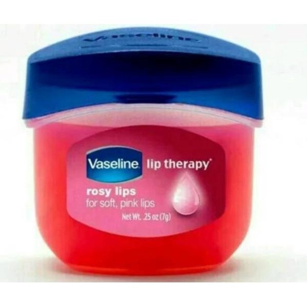 Vaseline Lip Balm Therapy Rosy pink Moisturizing Pelembab dan Pemerah Bibir Permanen Alami
