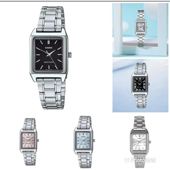 JAM TANGAN WANITA STAINLESS CASIO MODEL CASUAL CLASSY KOTAK