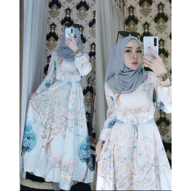 SALE!!! DRESS MAXI ESTILO ELEGAN IMPORT / IVORY ORI BKK-5
