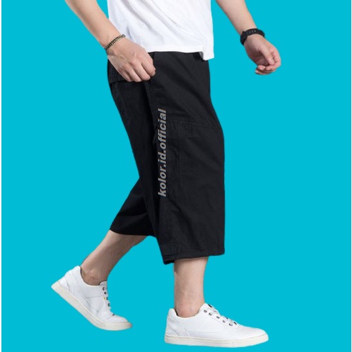 celana  pria wanita celana pendek cargo celana kolor harian santai distro celana katun  7/8