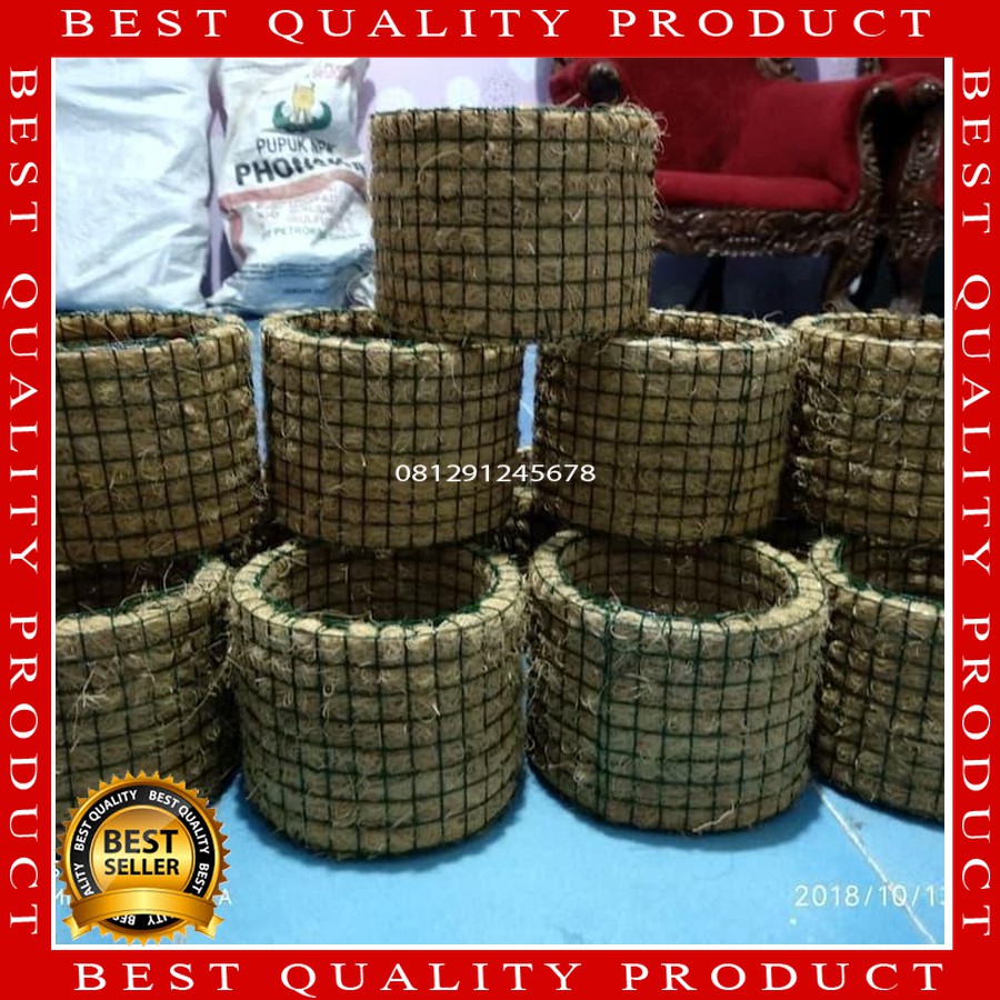 Pot Anggrek Sabut kelapa pot gantung pot sabut kelapa P aC Pot Anggrek Sabut kelapa pot gantung pot sabut kelapa P aC