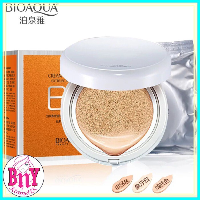 MAKE UP KOSMETIK WAJAH BIOAQUA BRIGHTENING LIQUID FOUNDATION BB CREAM CUSHION