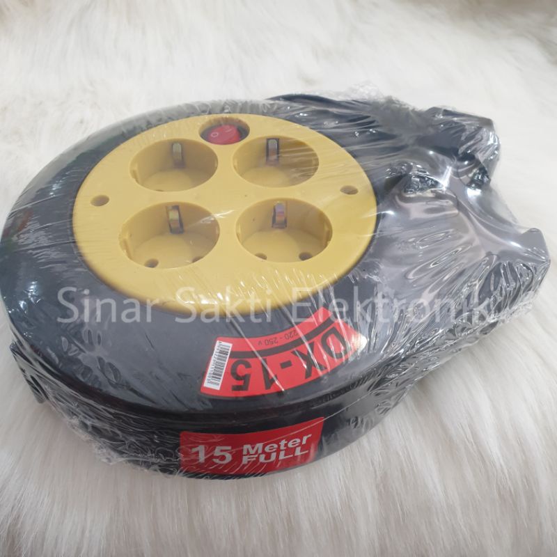 Kabel Roll Dexta Box Bulat Stopkontak Listrik Saklar Rol 15m 15 Meter