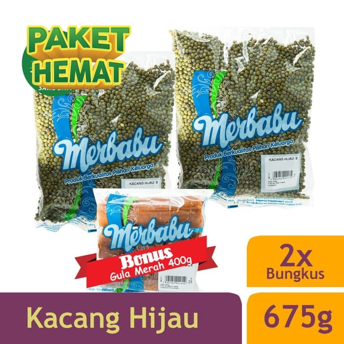 

Merbabu Kacang Hijau 675g x 2 Pcs BONUS Gula (Bisa Same Day Delivery)