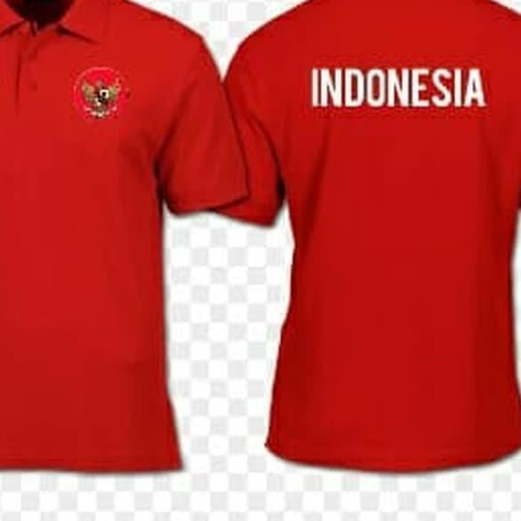 Sale Kaos Polo Shirt Baju Kerah Distro Lining + GARUDA + Indonesia Timnas polos custom pria wanit