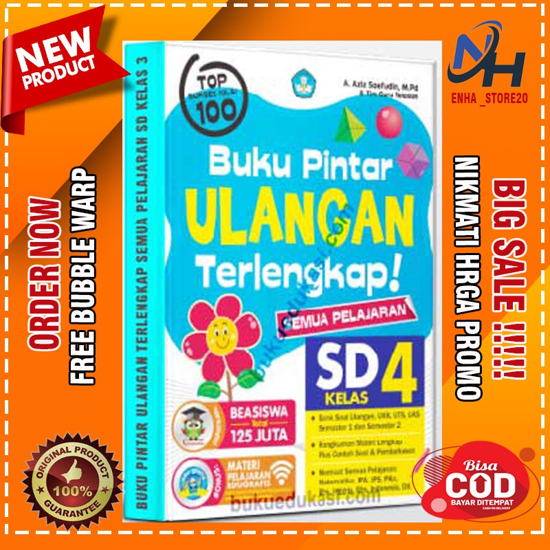 BUKU KELAS 4 SD BUKU PINTAR ULANGAN TERLENGKAP SEMUA PELAJARAN SD KELAS 4 SD
